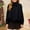 Black, variant on Girls Suede Jacket, Loose Fashion Coat Lapel Elastic Pleated Hem Zip Up Fall Winter Windbreaker Outerwear Yellow 7T