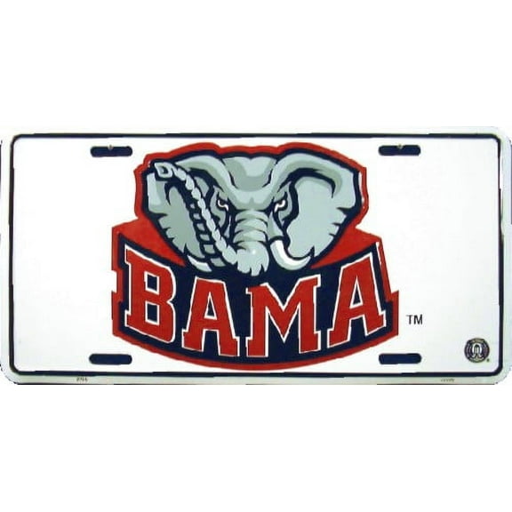 BAMA (Univ. Of Alabama) embossed metal auto tag