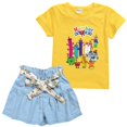 thumbnail image 1 of Camisa de bloques de números educativos para niños, camisetas informales para bebés, falda corta, sudadera para niñas pequeñas, pijamas para niños zhangmenya LED, 1 of 2
