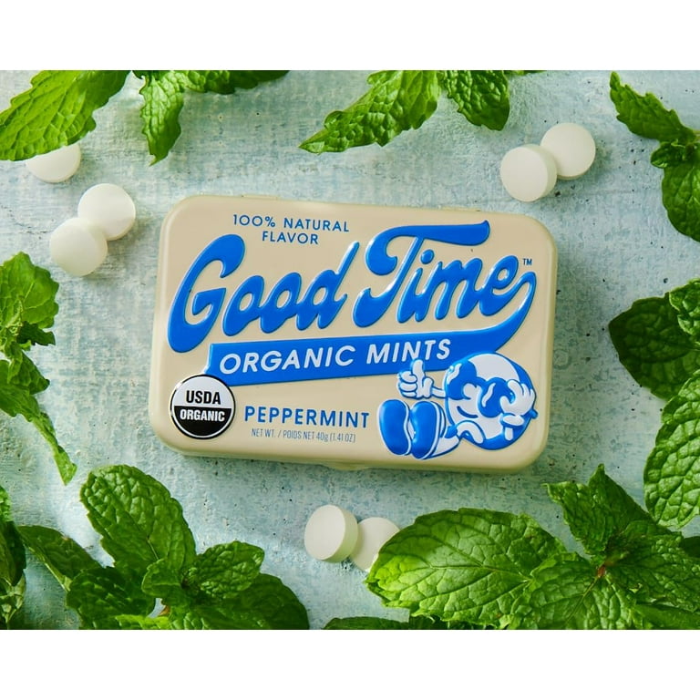 Good Time Organic Mints - Peppermint | Organic Cane Sugar, Natural