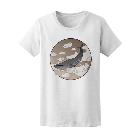 Flying Whale In A Round Frame Tee Women's -Image by Shutterstock