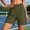 Army Green, variant on PWPSG Drawstring Elastic Waist Side-Slit Athletic Bermuda Shorts, Lightweight Quick-Dry Gym Shorts White L