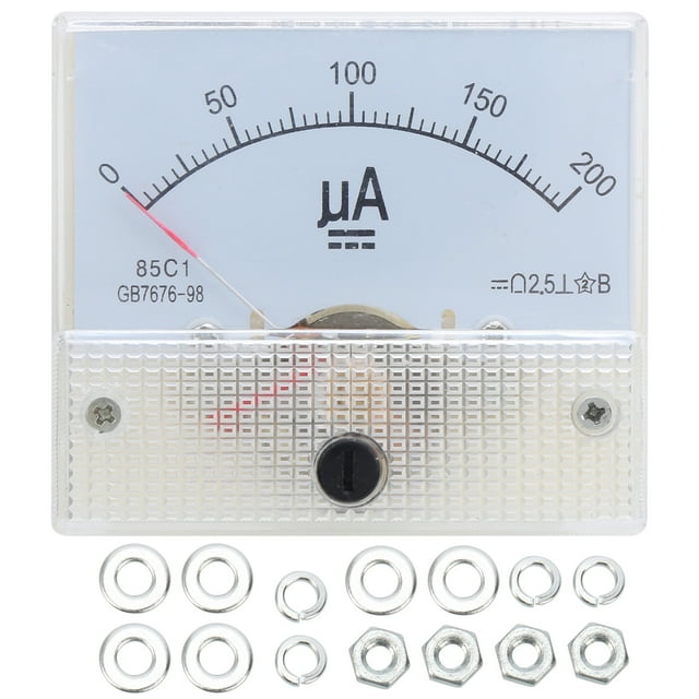 85C1 DC 0~200UA Pointer Current Meter HighAccuracy Ammeter Analog Panel Current Measuring Meter