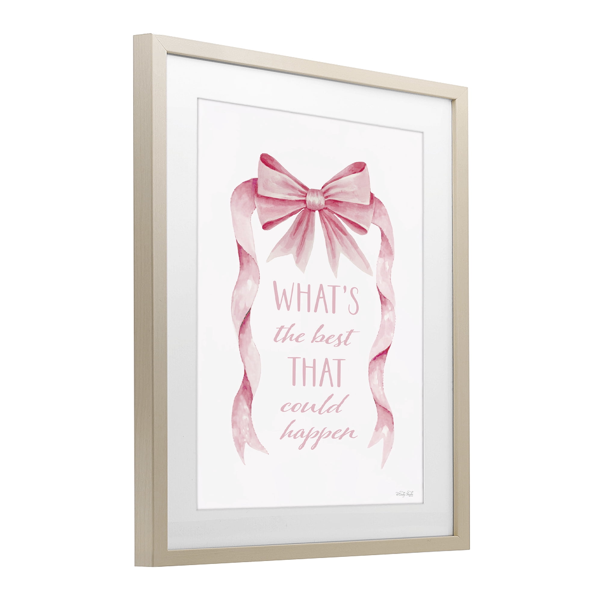 Stupell Industries Optimistic Best That Could Happen Birch Framed Print Under Glass, design by Cindy Jacobs
