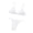 White, variant on KYAIGUO Women Beach Bikini Set Two Piece Swimsuit Triangle Bathing Suits Double Shoulder Straps Bikini Set Solid Color Swimwear