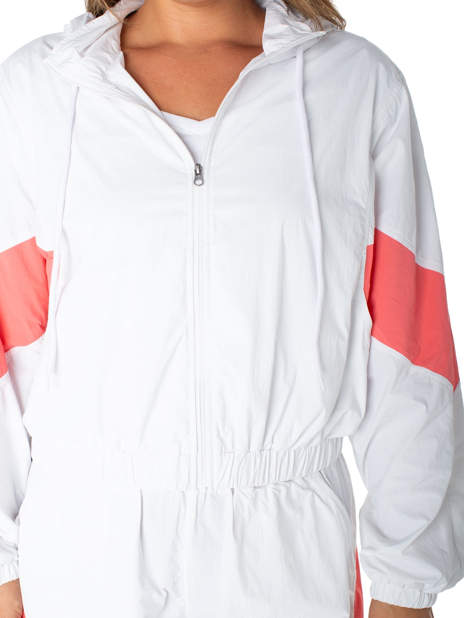 Celebrity Pink Women's Zip Front Hooded Windbreaker Jacket, Sizes XS-XXXL