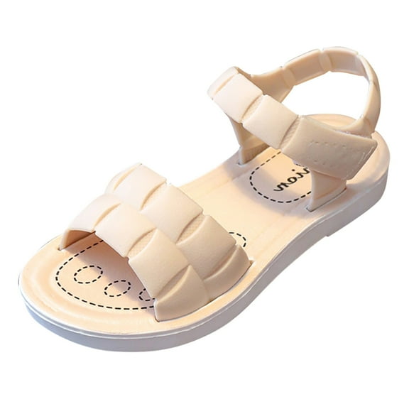 NOKIO Girls' Closed Toe Sandals Children Sandals Soft Flat Shoes Fashion And Comfortable Small Medium And Large Children Soft Bottom Waterproof Lightweight Baby Princess Sandals