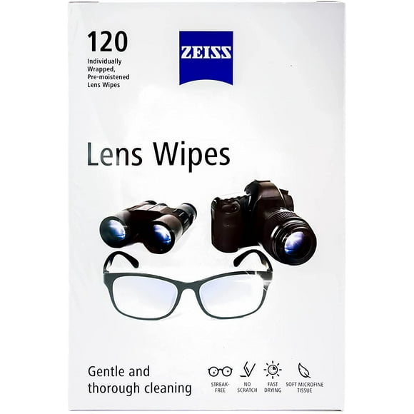 Carl ZMLEVE Lens Wipes 120 Ct - Individually Wrapped Camera, Glasses Wipes - Eyeglass Cleaner, Wipes, Glasses Cloth - Travel Wipes - ZMLEVE Lens Cleaning Wipes Cleaner Eye Glasses - Lens Cleaner