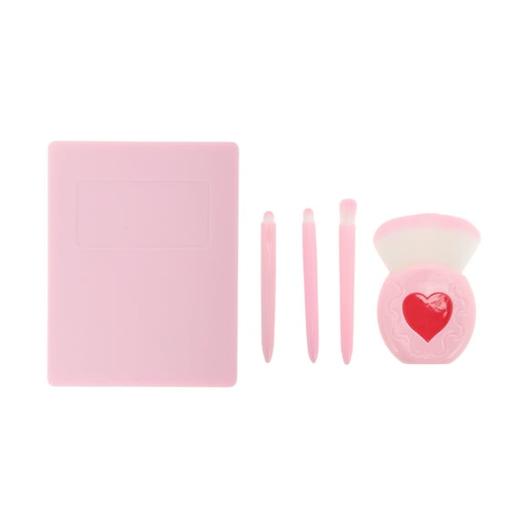 Unique Bargains 1 Set de Kit de Brochas de Maquillaje Reutilizables para Baño Rosa de Fibra Sintética Plástica