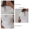 thumbnail image 5 of Camiseta de cuello redondo para mujer, camiseta de cuello redondo para mujer, camisa de manga corta, camisetas casuales de cuello redondo, eficiencia óptima, 5 of 5