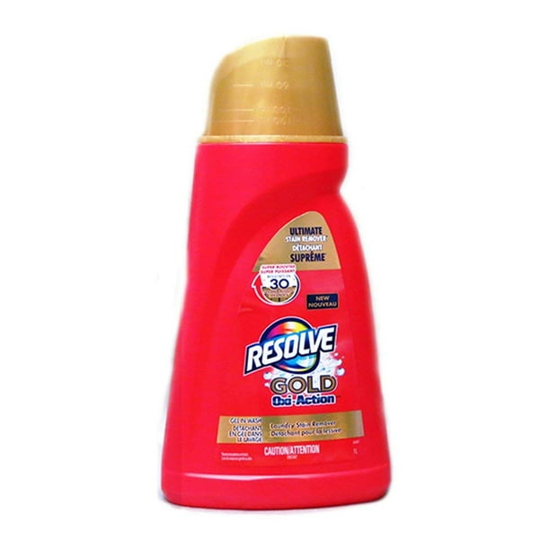 Resolve Gel InWash Laundry Stain Remover For Whites Gold OxiAction (1L) 932231 Walmart.ca