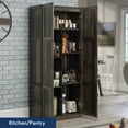 thumbnail image 3 of Sauder Select 2 Door Storage Cabinet, Reclaimed Pine Finish, 3 of 12