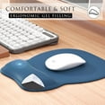 thumbnail image 4 of Ergonomic Mouse Pad with Gel Wrist Support, Comfortable Mousepad with Smooth Wrist Rest Surface and Non-Slip PU Base for Pain Relief, Computer, Laptop, Office & Home, 9.4 x 8.1 in, Navy Blue, 4 of 12