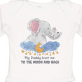thumbnail image 4 of Inktastic My Daddy Loves Me to the Moon and Back Elephant Family Boys or Girls Long Sleeve Baby Bodysuit, 4 of 5