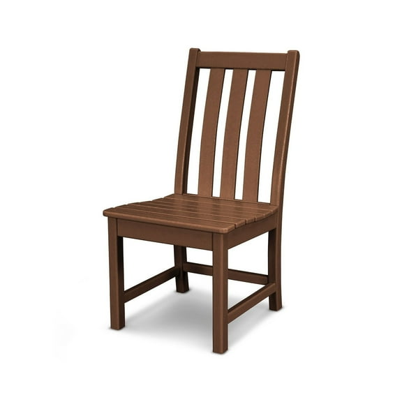 POLYWOOD Vineyard Dining Side Chair in Teak