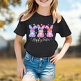 thumbnail image 2 of Hihipz Toddler Girls Easter T-Shirt Girls Print T Shirt Casual Loose Round Neck Short Sleeve Breathable Comfortable Tee Tops,Sizes 3-4T, 2 of 4