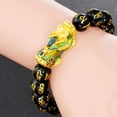 thumbnail image 3 of Pulsera de Feng Shui Hugo 3 paquete Obsidian Bead Alloy Gifts pulsera de moda para mujeres hombres, 3 of 10