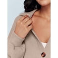 thumbnail image 5 of Womens Shackets Waffle Knit Casual Jackets Button Down Flannel Shirts  Tops Fall Clothes 2023  Outfits, 5 of 11