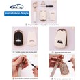 thumbnail image 4 of HAHDAXIA for Cadillac Key Fob Cover, 5 Buttons Soft TPU Full Covers Protector White Key Fob Cover with Leather Keychains Fit for Cadillac Escalade CTS XT5 ATS CT6 XTS Smart Key Fob Remote Con, 4 of 6