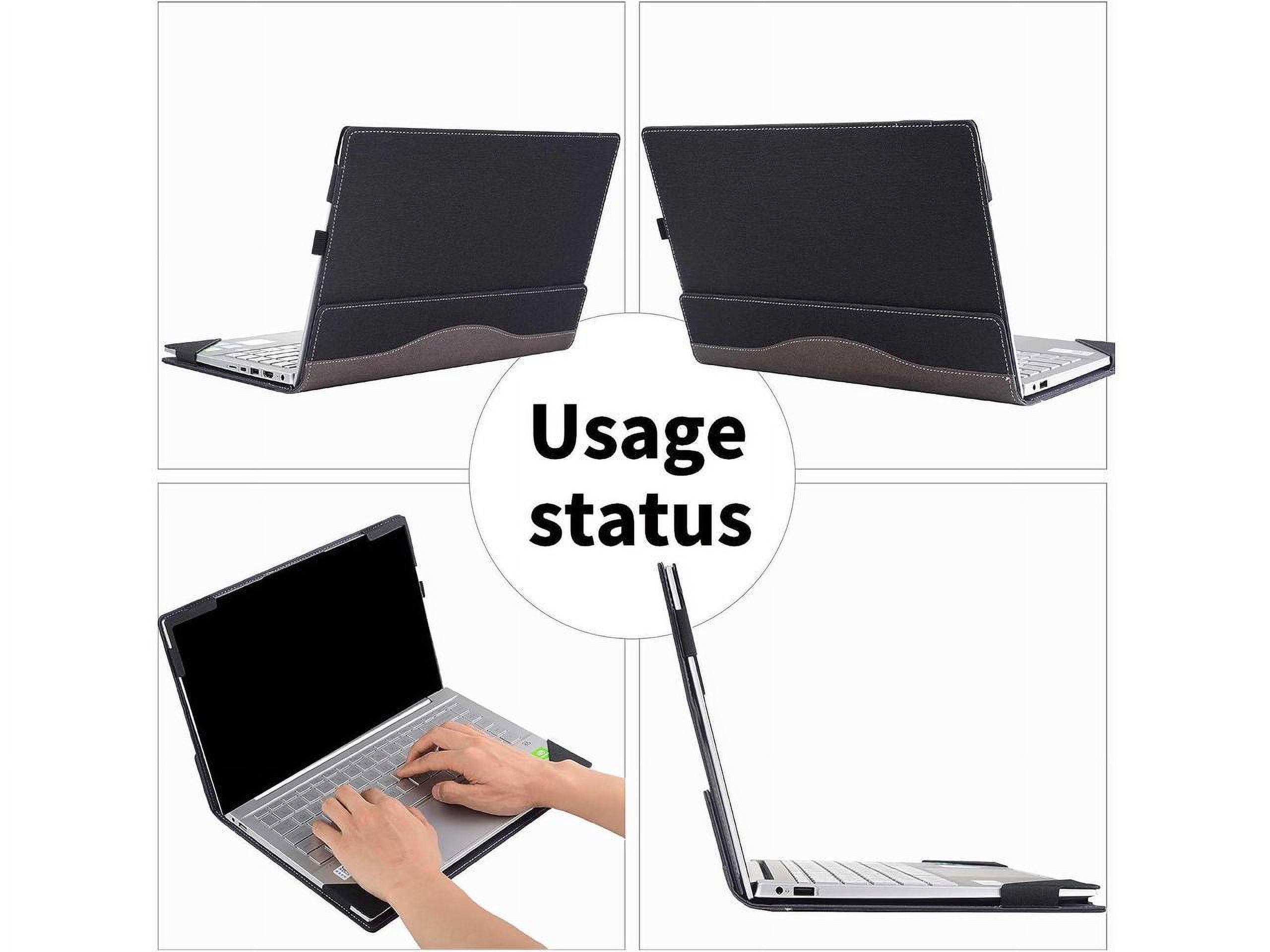 Case Cover for 14 inch HP Laptop 14-ep 14t-ep 14z-em 14-em & Hp Pavilion Laptop 14-dv 14-ec 14z-ec, PU Leather Notebook PC Sleeve Protective Bag Accessory