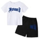 thumbnail image 3 of Ropa para niños con estampado de marca gótica, conjunto de camiseta y pantalones cortos de verano para adolescentes, 2 piezas, manga corta, moda informal para niños y niñas, 3 of 5