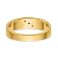 thumbnail image 5 of 14K Two-Tone Gold Ring Band Wedding Diamond Round & Rhodium AA Quality Trio Mens , Size 5, 5 of 7