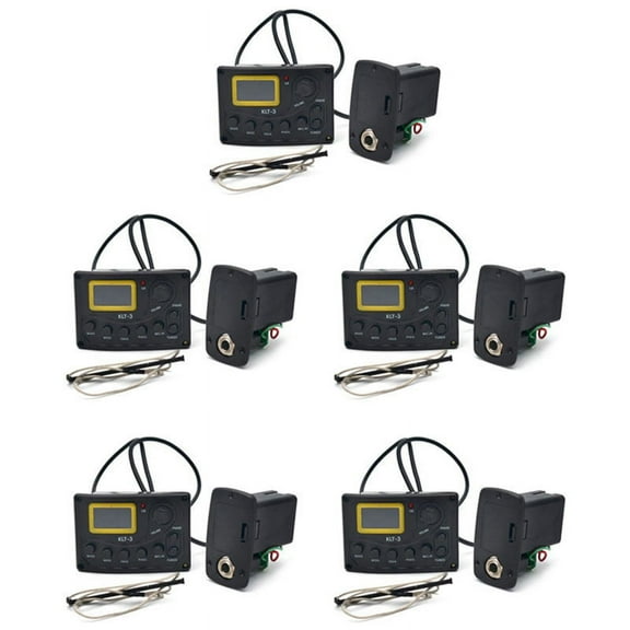 5X 4 Band EQ Equalizer -3 Acoustic Guitar EQ Preamp with Digital Tuner Guitar