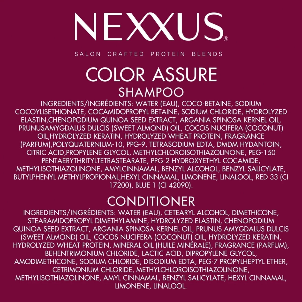 Nexxus Color Assure Shampoo and Conditioner 32 Fluid Ounce (Pack of 2)