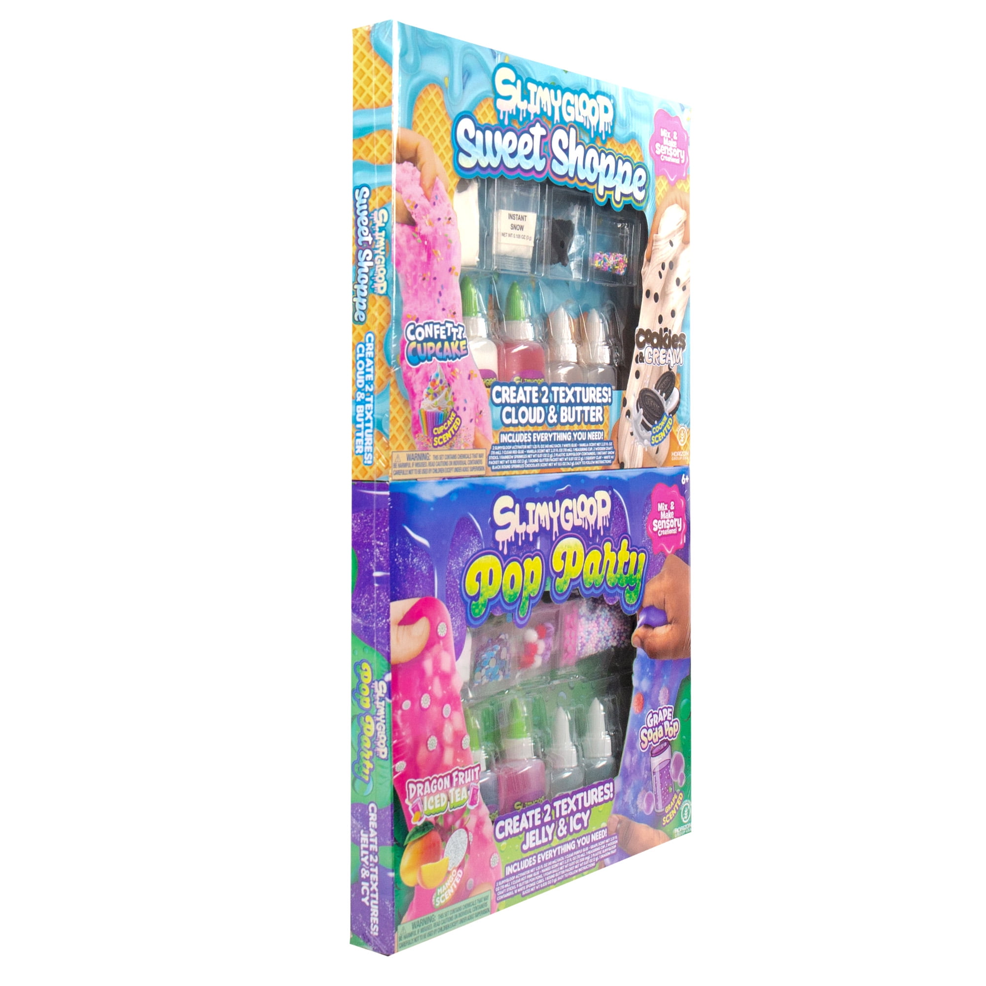 2-in-1 DIY SLIMYGLOOP Multicolor Slime Sets, Sweet Shoppe Pop Party Sensory Creations