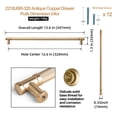 thumbnail image 3 of Goo-Ki 12.6"(320mm) Hole Center Knurled Champagne Bronze Kitchen Cabinet Handles, Closet Classic Zinc Alloy Cabinet Pulls Dresser Handles for Bedroom, 6 Pack, 3 of 8