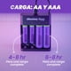 thumbnail image 3 of Cargador Pilas Baterías + 4 AA Recargables Monkey Soul USB-C, 3 of 8