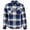 Royal Blue, variant on SOLS  Adult Noah Flannel Padded Overshirt