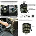 thumbnail image 4 of Renewold Deer Camo American Flag Green 12 Pack Front Car Seat Cover Full Set, Steering Wheel Seatbelt Strap Pad Armrest Mat Trash Can Mount Phone Pocket Cup Holders Rearview Mirror Cover Keychain, 4 of 7