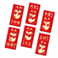 thumbnail image 4 of Sobres Rojos de año Nuevo Chino, Paquete Rojo Grande, año Del Dragón 2024, Hong Bao, Festival de Primavera, Bolsillos para Dinero de La , 6 Uds. , Estilo A, 4 of 8