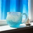 thumbnail image 6 of BingTong Sea Glass Wave Mug, 12 oz Handblown Ocean Wave Glass Mug Cup, Unique Textured Beach Theme Mug for Tea, Wine, Handcrafted Sea Inspired Drinkware Gift for Ocean Lovers Blue, 6 of 6