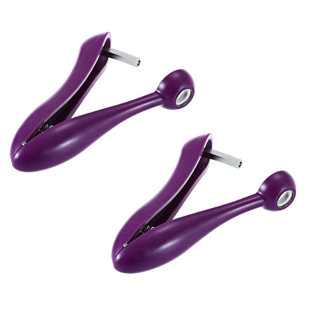Oleegame 2PC Vegetable Peeler Stainless Steel Cherries Purple Gadget Kitchen Portable Utility Denucleator Kitchen,Dining & Bar Purple