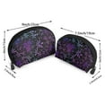 thumbnail image 2 of YFYANG 2 Piece Women's Portable Makeup Bags, Purple Vintage Floral Pattern Clutch Travel Toilet Bags Cosmetic Organizer, 2 of 7