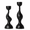 Black, variant on Taper Candle Holders Set Of 2 Green Cast Aluminum Modern Minimalist Decor Stand