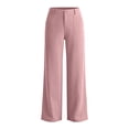 thumbnail image 7 of CQONEPT Womens Cotton Linen Dress Pants Button High Waisted Wide Leg Pant Elastic Waist Business Casual Trousers with Pockets Pink M, 7 of 7