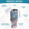 thumbnail image 4 of 40 oz Tumbler With Handle Stainless Steel Insulated Tumbler With Lid for Car Cup Holder Hedgehog Playing The Violin, 4 of 9