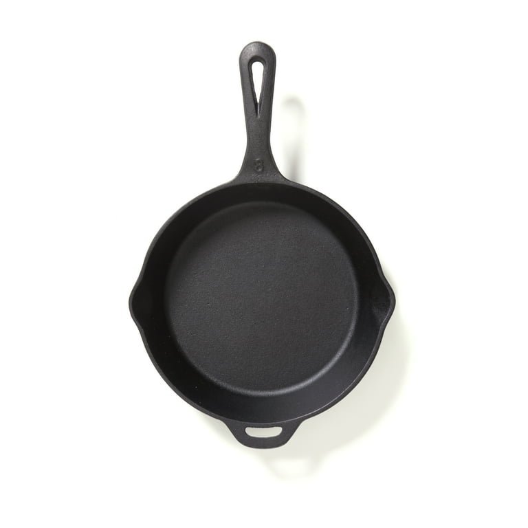 Lodge 8 Cast Iron Skillet - Chef Collection - Perfect Sear - Ergonomic  Handles - Superior Heat Retention - Cast Iron Cookware & Skillet