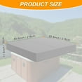thumbnail image 3 of Cubierta para Jacuzzi Exterior Uxcell 85.8" x 85.8" x 11.8" Impermeable y a Prueba de Clima Protector de SPA Cuadrado, Gris, 3 of 6