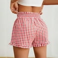 thumbnail image 3 of Diufon Women Boxer Shorts Striped Elastic High Waisted Pajama Bottoms Casual Lounge Shorts with Pockets Sleepwear, 3 of 7