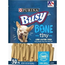 Purina Busy Made in USA Facilities Toy Breed Dog Bones, Tiny - (Pack of 1) 30 ct. Pouches