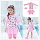 thumbnail image 1 of Traje de baño infantil con protección solar, bonito traje de surf de aguas termales de tres piezas para bebés y estudiantes, de manga larga, dividido, para niños pequeños, medianos y grandes, 1 of 6