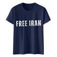 thumbnail image 2 of Ounisa Womens Short Sleeve T Shirts Crew Neck All Over Print Casual Soft Comfy Loose Fit Spring Summer Basic Daily Wear Tops S-3XL, 2 of 5
