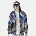 thumbnail image 2 of Kdxio Astronaut in Outer Space Print Women Men Sun Protection UPF 50+ Jackets Zip Up Long Sleeve Hoodie Hiking Lightweight with Pockets, 2 of 7