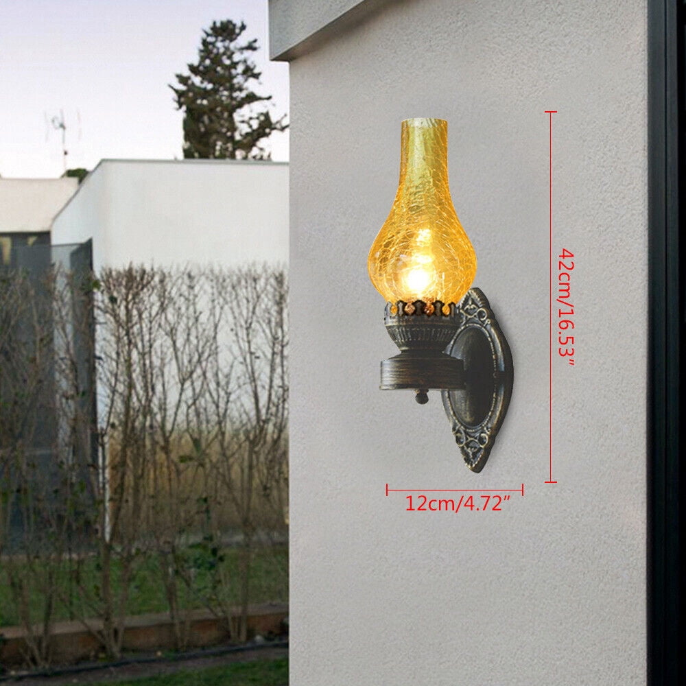 Industrial Wall Sconce with Glass