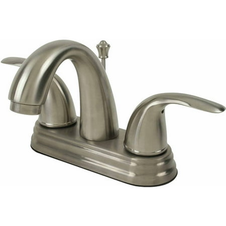 - Ultra Faucets UF45013 2-Handle Brushed Nickel Lavatory Faucet with Pop-Up Drain