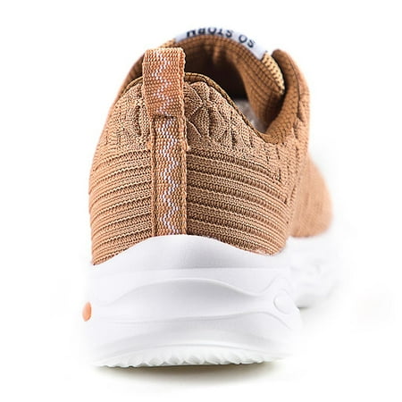 

Cathalem Sports Flying Lace-Up Shoes Mesh Casual Student Shoes Woven Shoes Running Women Women s casual Comfort Wedge Sandals Brown 7.5